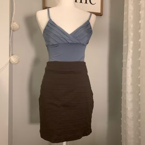 Express gray bodycon mini skirt